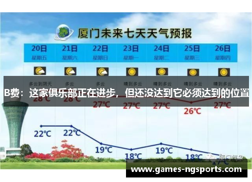 B费：这家俱乐部正在进步，但还没达到它必须达到的位置